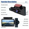1080P Dual Lens Car DVR Dash Cam Video Recorder G-Sensor Front and Rear Camera